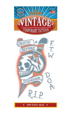 Tinsley Transfers Outlaw Skull Tattoo Accessory