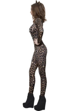 Smiffys Animals Leopard Print Bodysuit Costume