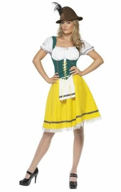 Smiffys Womens Yellow Bavarian Costume