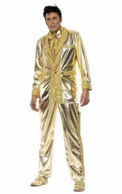 Smiffys Elvis Gold Suit Costume American / USA