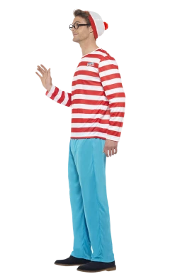 Smiffys Book Characters Mens Where's Wally Costume