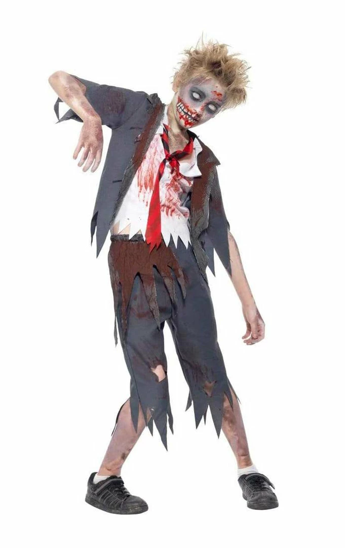 Smiffys Kids Zombie School Boy Costume 1 Smiffys Kids Zombie School Boy Costume