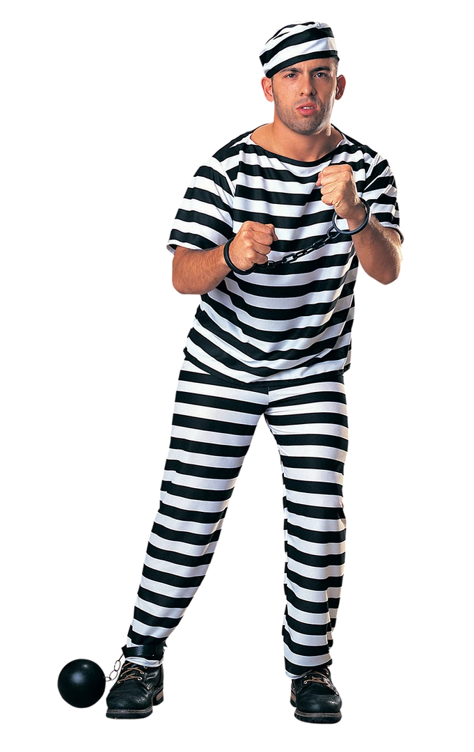 Rubies Mens Classic Prisoner Costume Cops & Robbers 1 Rubies Mens Classic Prisoner Costume Cops & Robbers