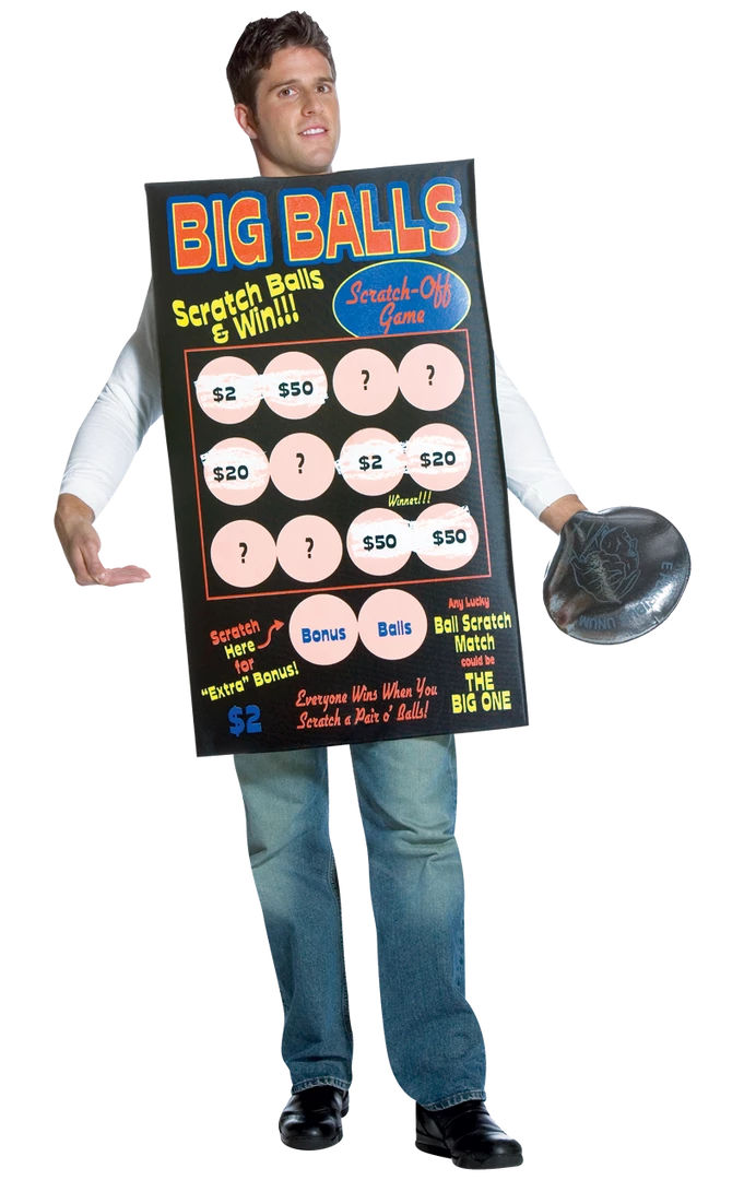 Rasta Imposta Novelty Adult Big Balls Scratchcard Costume 1 Rasta Imposta Novelty Adult Big Balls Scratchcard Costume