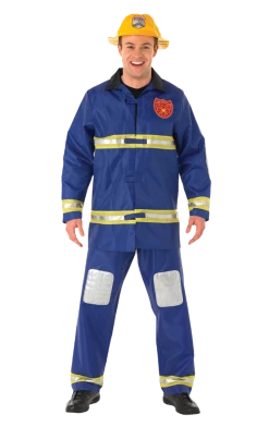 Rubies Mens Blue Fireman Costume