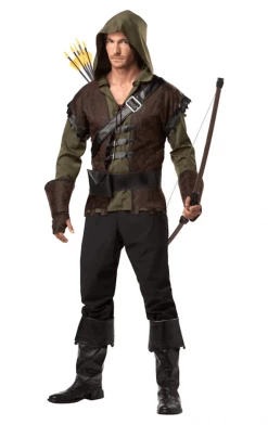 California Costumes Book Characters Adult Hunter Robin Hood Costume