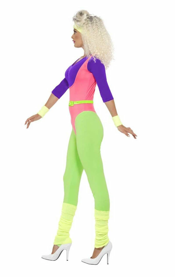 Smiffys Womens 80s Work Out Costume Novelty 2 Smiffys Womens 80s Work Out Costume Novelty