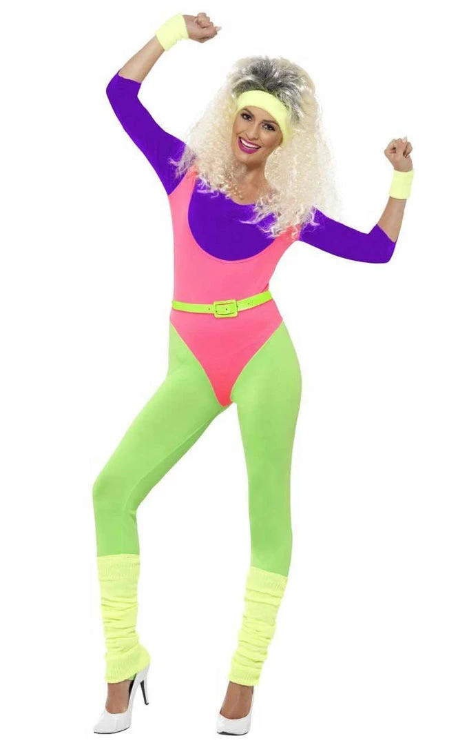 Smiffys Womens 80s Work Out Costume Novelty 1 Smiffys Womens 80s Work Out Costume Novelty
