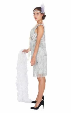 Orion Costumes Womens 1920s Silver Flapper Costume
