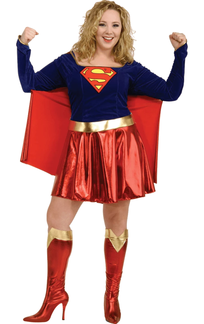 Rubies Womens Plus Size Supergirl Costume 1 Rubies Womens Plus Size Supergirl Costume