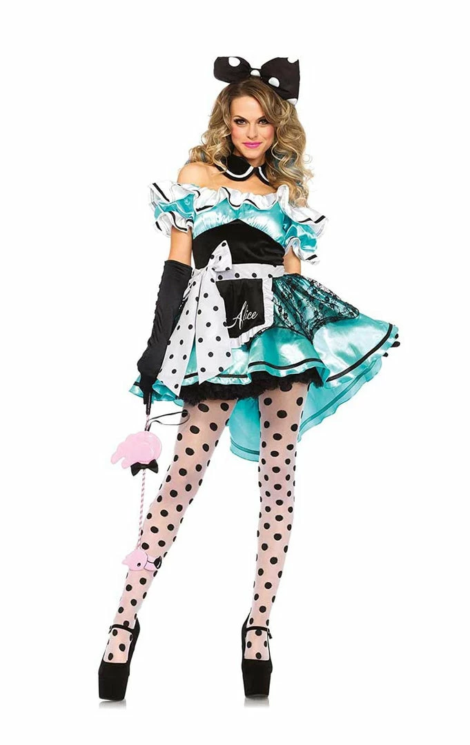 Leg Avenue Book Characters Ladies Delightful Alice Costume 1 Leg Avenue Book Characters Ladies Delightful Alice Costume