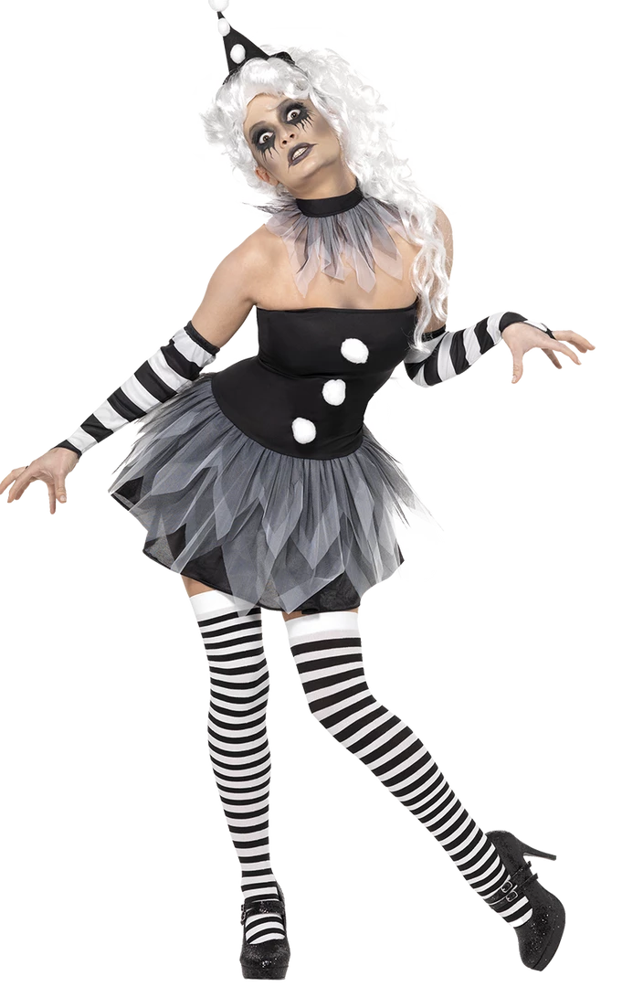 Smiffys Pierrot Clown Costume Circus 1 Smiffys Pierrot Clown Costume Circus