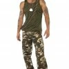 Smiffys Military Mens Khaki Camo Soldier Costume