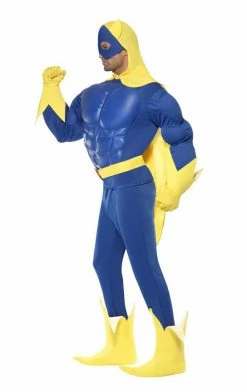Smiffys Book Characters Mens Bananaman Superhero Costume