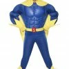 Smiffys Book Characters Mens Bananaman Superhero Costume