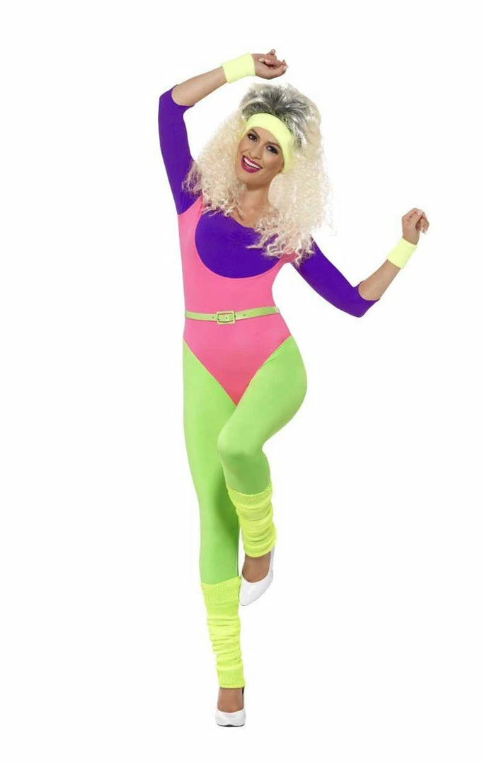 Smiffys Womens 80s Work Out Costume Novelty 4 Smiffys Womens 80s Work Out Costume Novelty