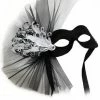 Generic All Accessories Black & White Masquerade Facepiece
