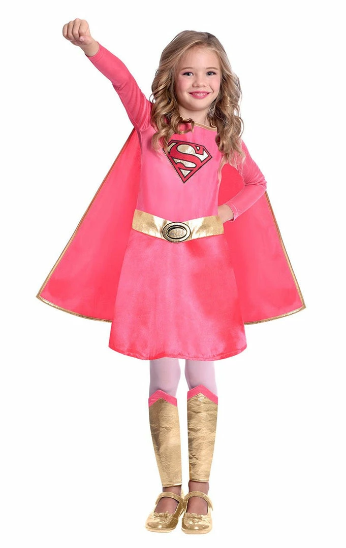 Generic Childrens Pink Supergirl Costume 2 Generic Childrens Pink Supergirl Costume