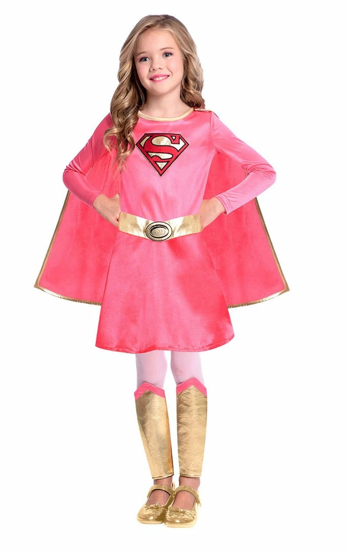 Generic Childrens Pink Supergirl Costume 1 Generic Childrens Pink Supergirl Costume