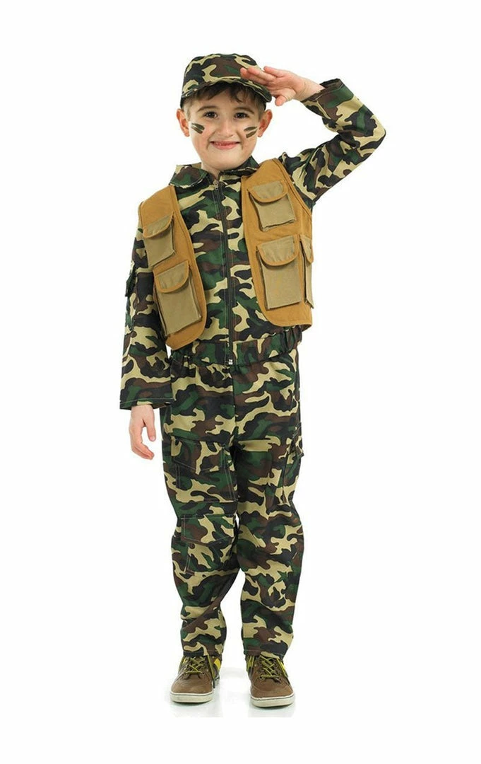 Generic Military Kids Army Soldier Costume 1 Generic Military Kids Army Soldier Costume