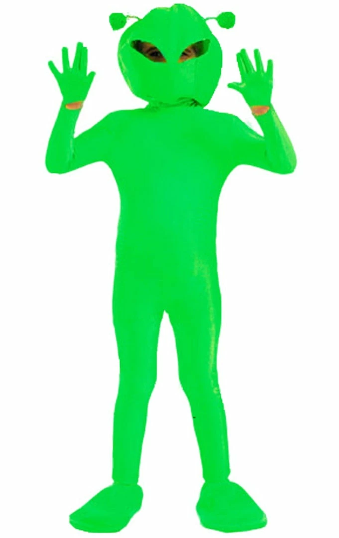 Generic Aliens Kids Green Alien Costume 1 Generic Aliens Kids Green Alien Costume
