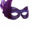 Generic All Accessories Purple Glitter Masquerade Facepiece