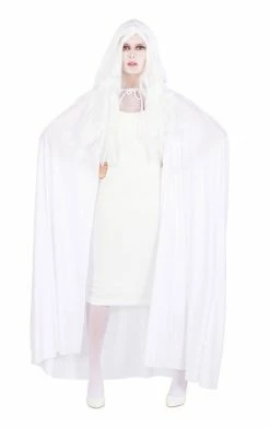 Generic Unisex White Hooded Cape Angels