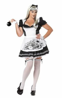 California Costumes Movies Womens Plus Size Dark Alice In Wonderland Costume